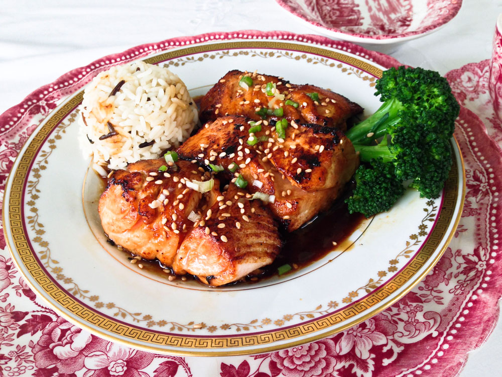 Σολωμός με Γλάσο Μελιού Ερείκης Melefsis & Πορτοκάλι