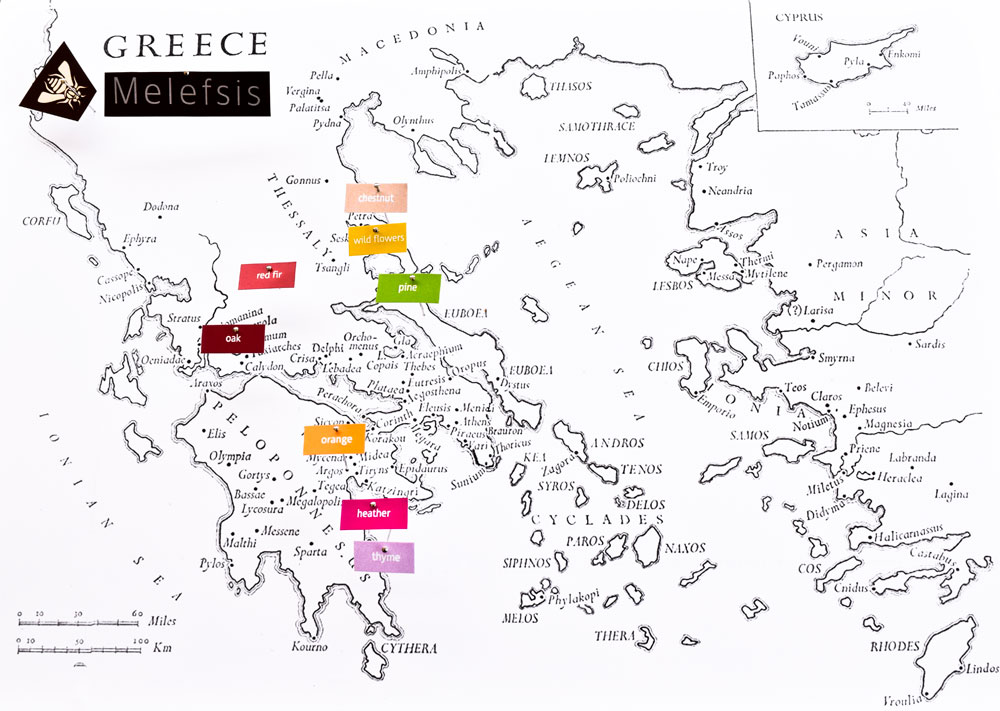 Χάρτης Συγκομιδής Μελιού Melefsis